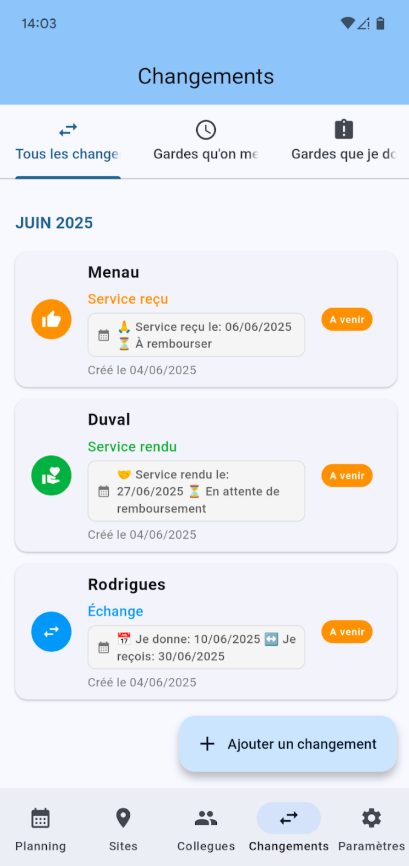 Gestion des changements